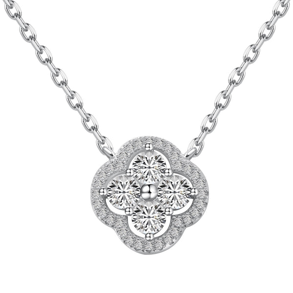 <MAGIC>Exquisite Necklace With Four-Leaf Clover Flower Design