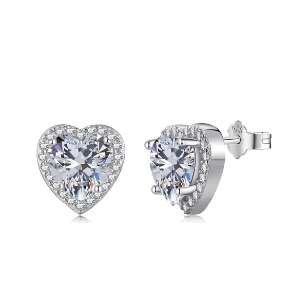 <MAGIC>Sparkling Heart Shape Lover Earrings